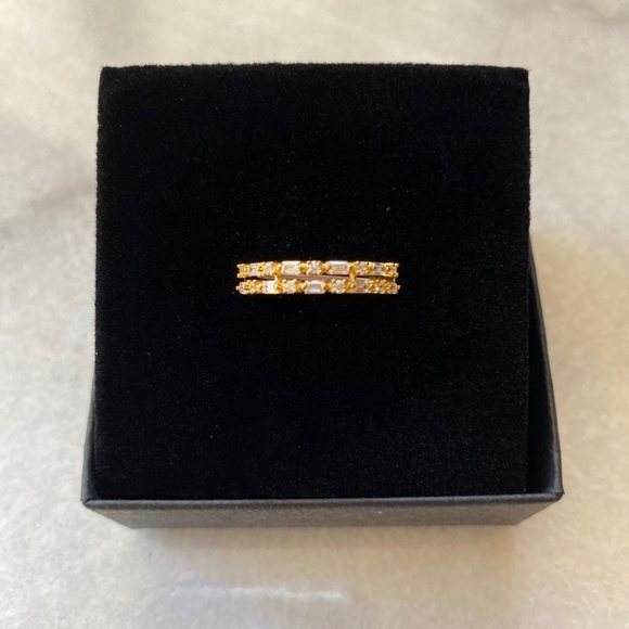 NWT Rachel Zoe gold Rhinestone Size 8 Women's Ring - Picture 5 of 8